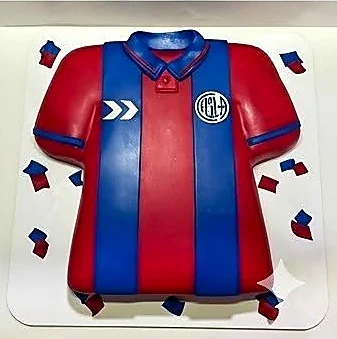 Torta temÃ¡tica de fÃºtbol con camiseta de San Lorenzo