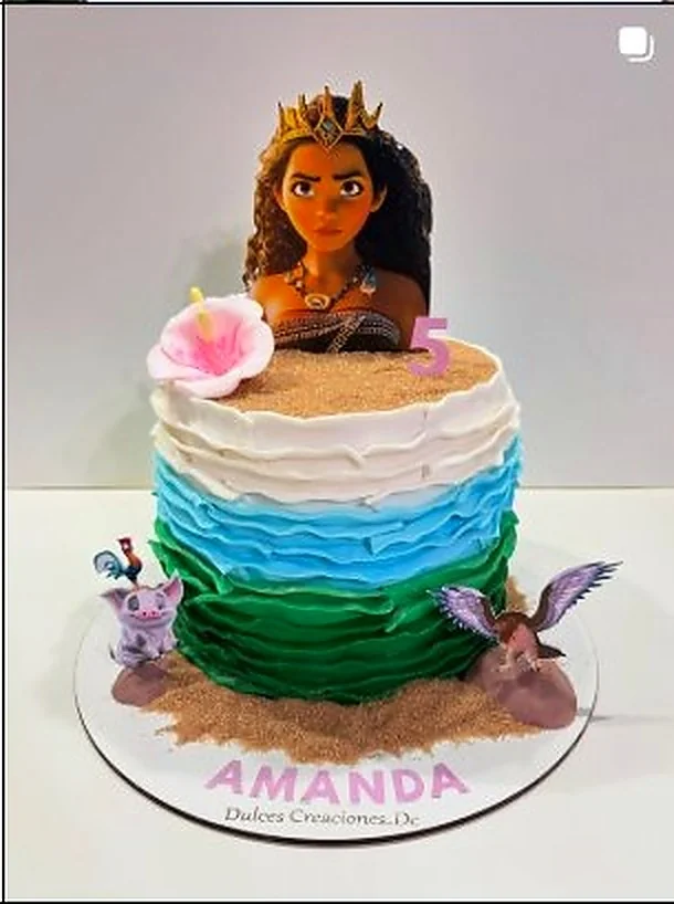 Torta Moana Disney personalizada para cumpleaÃ±os infantil